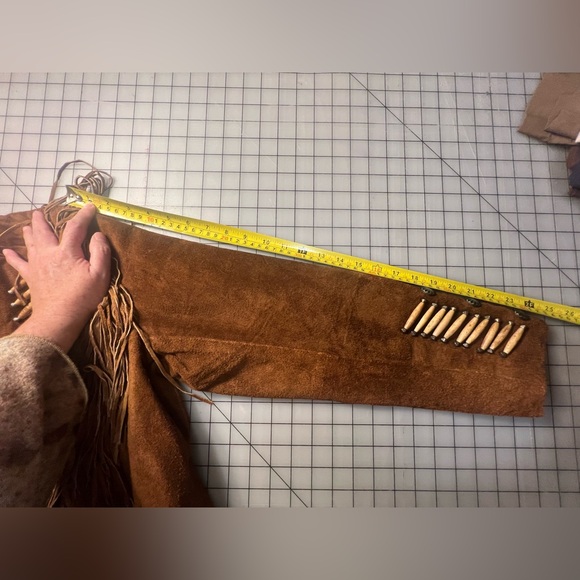 Cripple Creek Leather Jacket Rodeo Western Genuine Leather suede Fringe brown XL - Picture 14 of 16